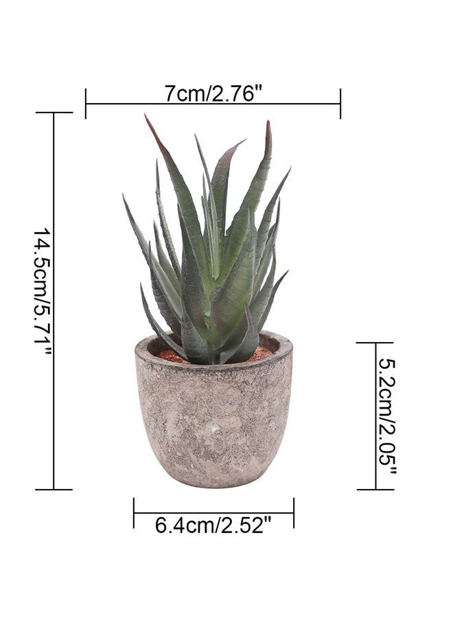 HAWAWA 5 PCS Small Artificial Succulent Plants Potted Assorted Faux Succulents Fake Cactus Cacti Plants Mini Succulent Plants for Window Sills, Bathrooms, Office Home - Image 3